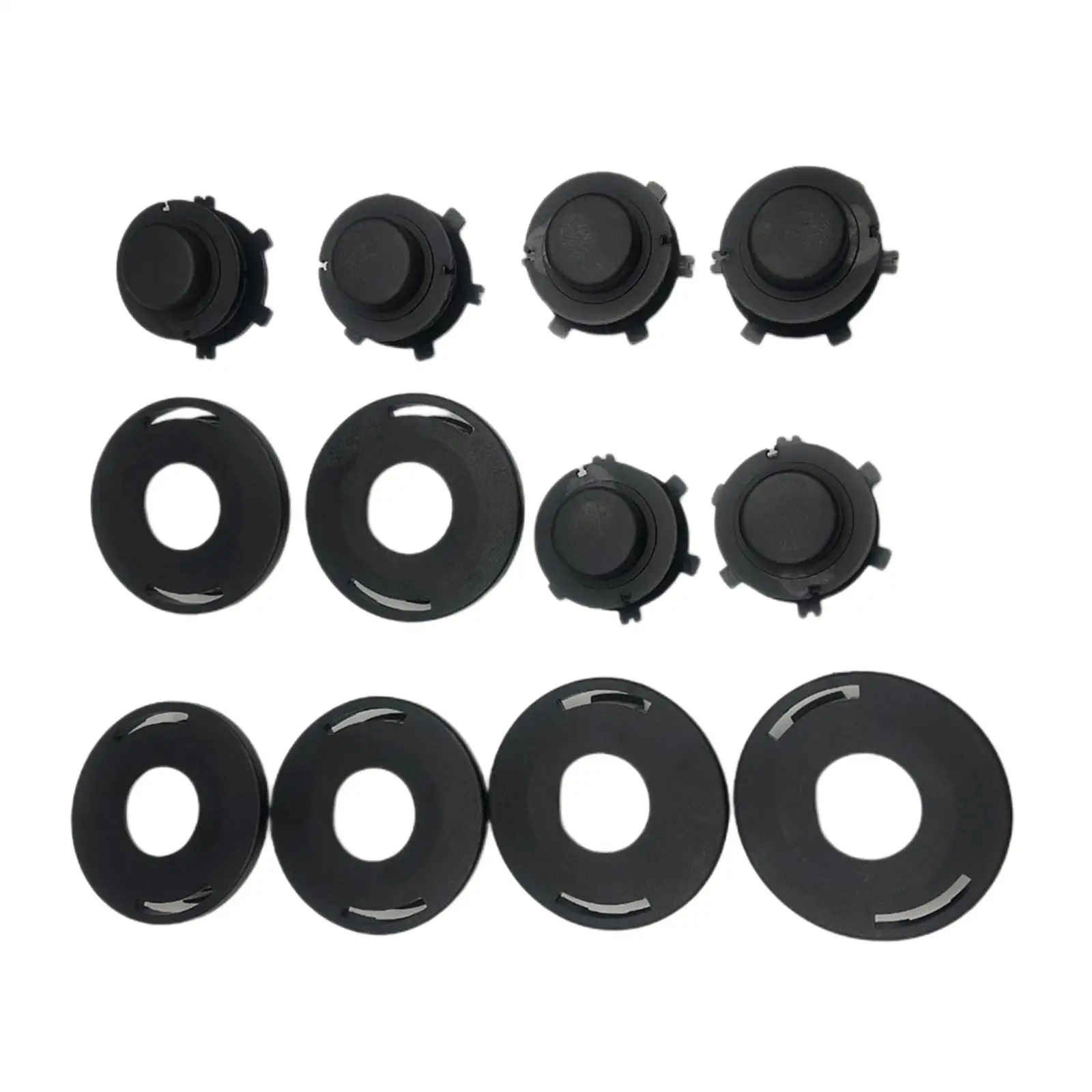 

6 Spool + Caps Kit for Stihl Head Cover 25-2 FS90 FS100 FS110 FS120 FS55 FS83,Sturdy and durable, long service life