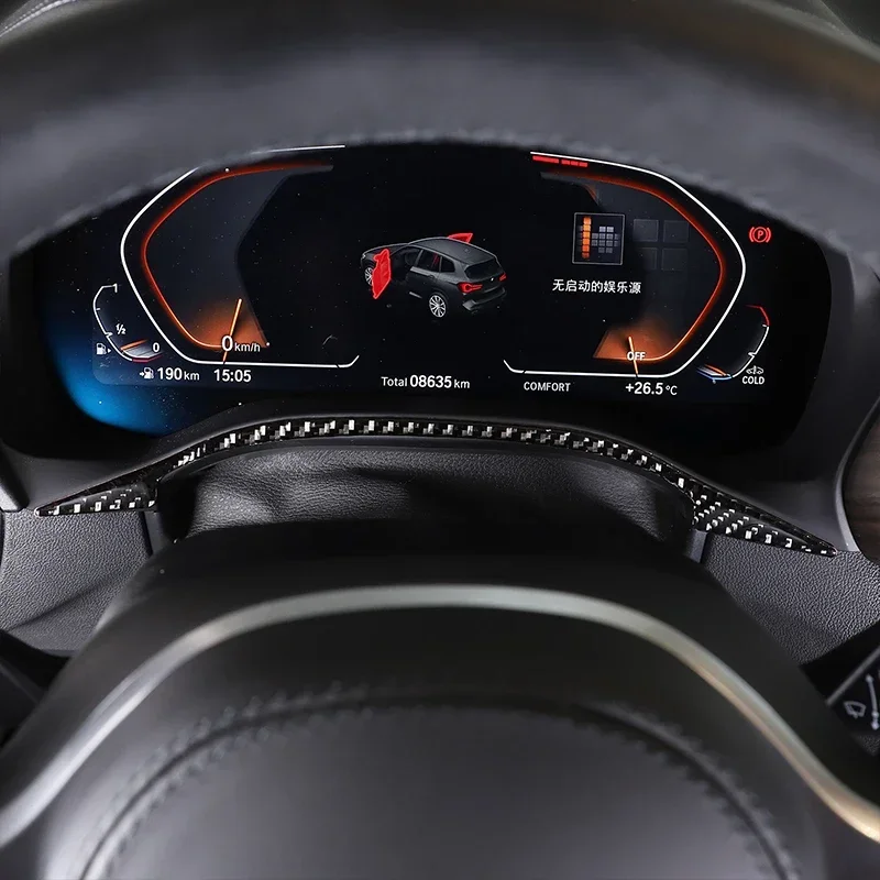 For BMW X3 G01 2018-2022 Car Styling Soft Carbon Fiber Car Dashboard Trim Stickers Interior Modification Accessories