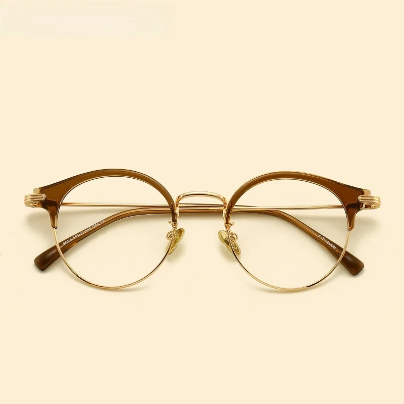 monture-de-lunettes-en-titane-pur-marron-pour-femme-grande-taille-style-retro-tendance-monture-amincissante-pour-visage-pour-myopie
