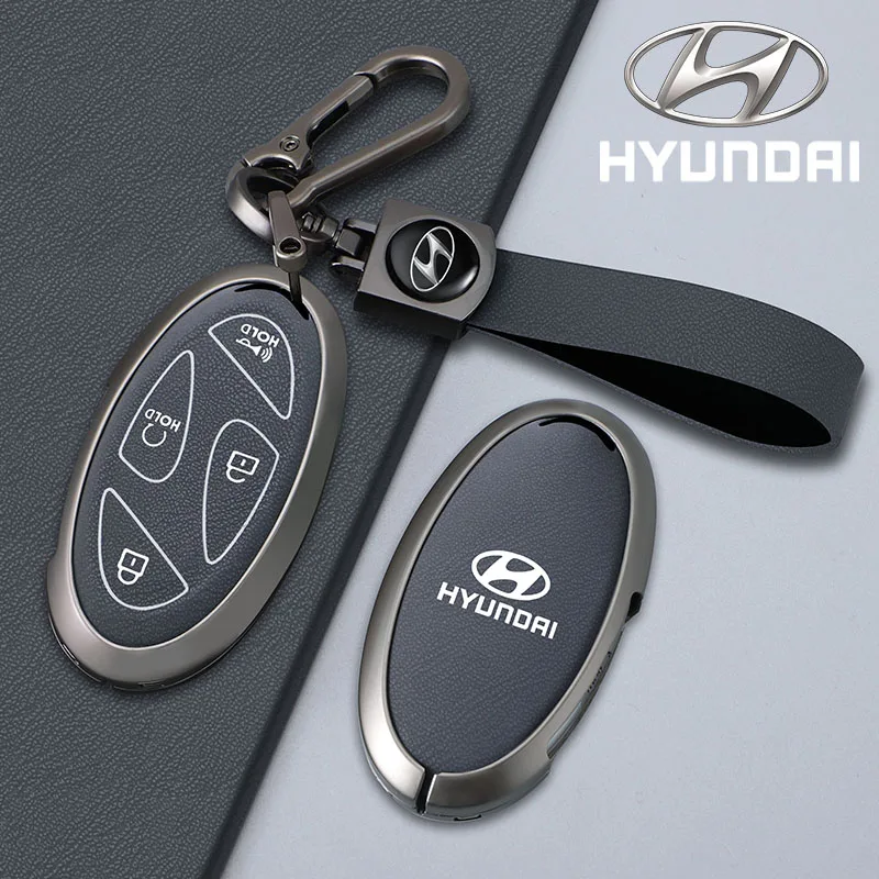 Кожаный чехол для автомобильного ключа, защитный чехол-брелок для Hyundai IONIQ 6, новый Grand Prix GN7 2023 2024, автомобильные аксессуары для ключей