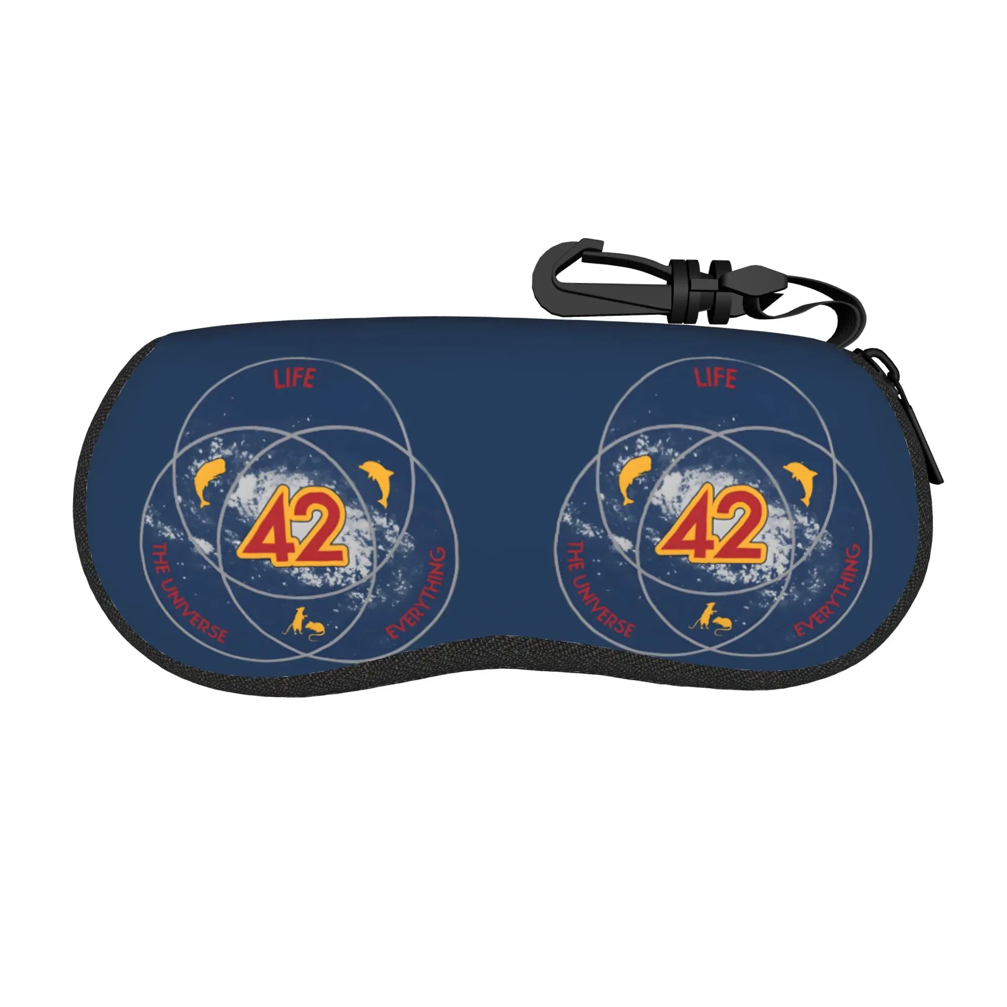 Kawaii dont panic 42 The Answer To Life Douglas Adams Glasses Case Portable Box Sunglasses Storage Box Eyewear Container