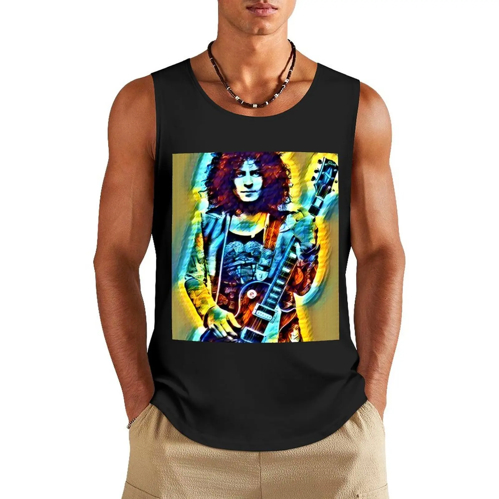 

Marc Bolan Tank Top Clothing T-shirt man anime Men's sports t-shirt