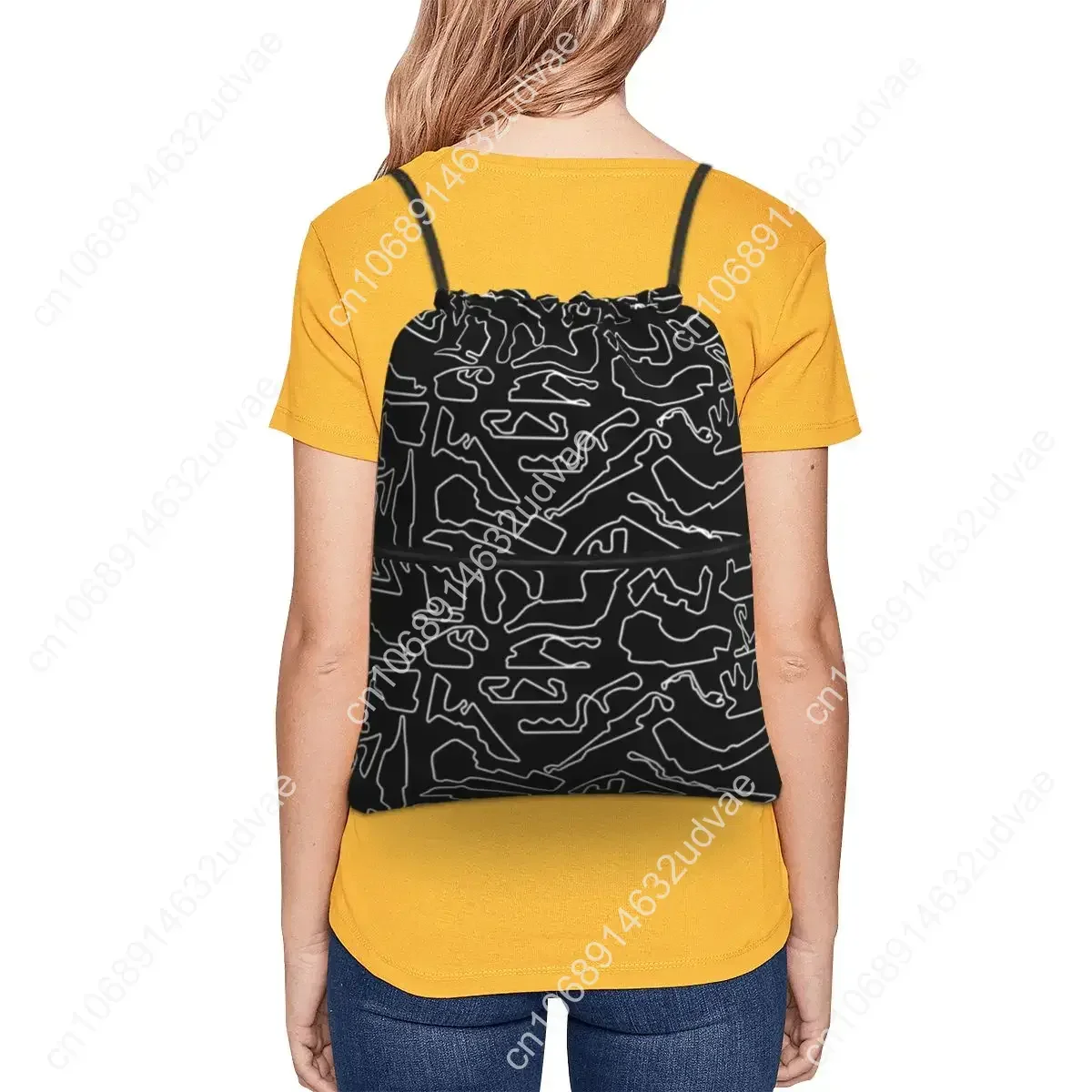 F1 2023 Tracks Portable Backpacks Drawstring Bag Fashion Drawstring Bundle Pocket Shoes Bags For School Students