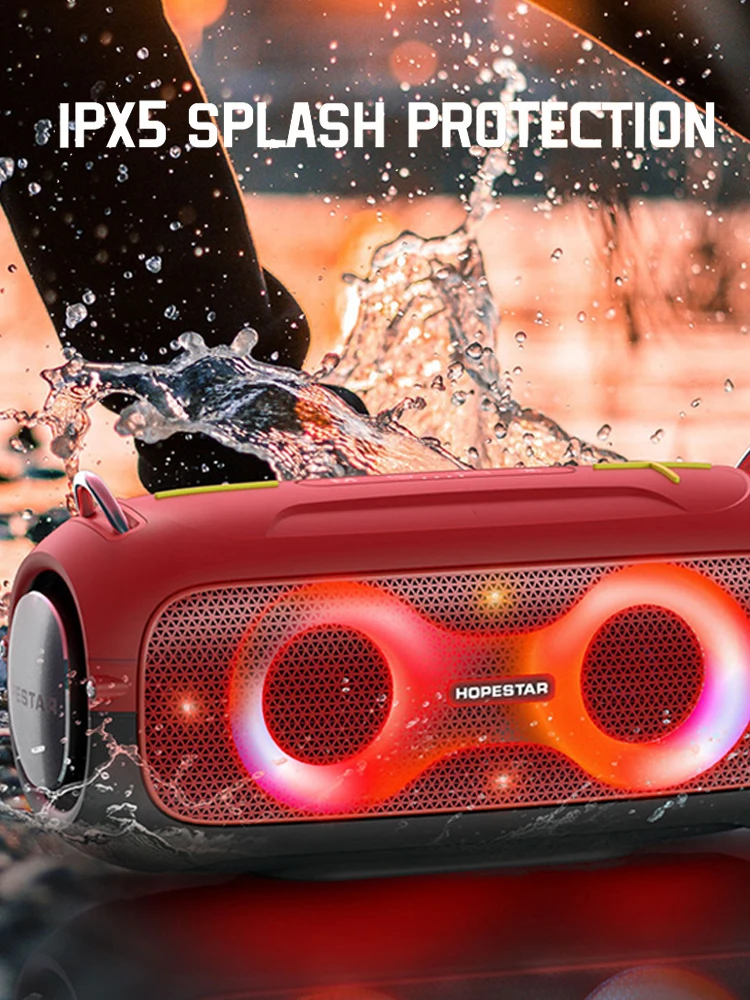 

Bluetooth Speaker with Light, Portable Bluetooth Wireless (100FT Range) Loud Stereo Sound, IPX6 Waterproof Speaker, RGB Multi-Co