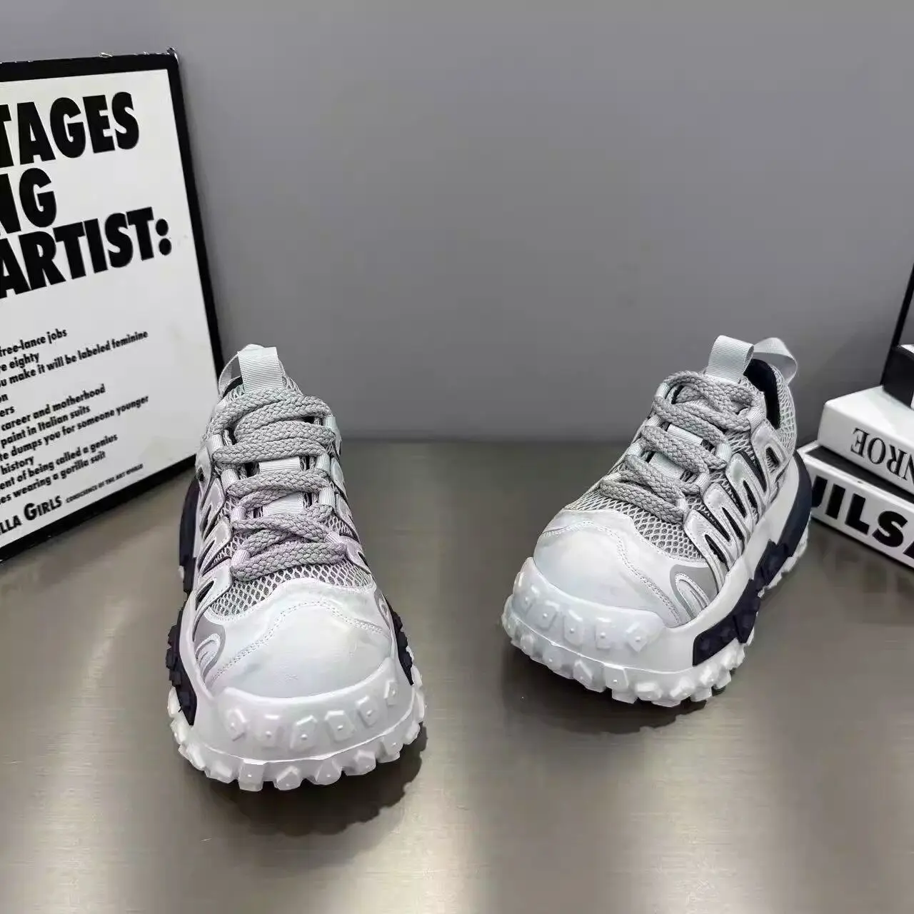 High Quality Chunky Sneakers for Women Design Big Head Mesh Breathable Platform Female Sneakers Summer Tenis Feminino view 6
