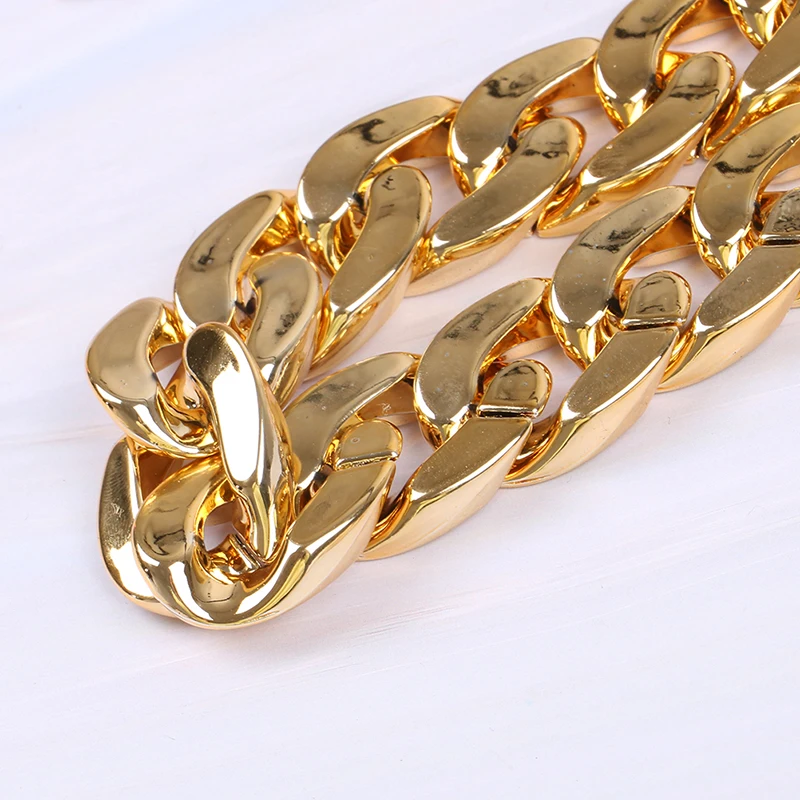 1Pc Dog Neck Chain Pet Chain Collar Cool Plastic Adjustable Gold Color Puppy Chain Cat Chain Necklace