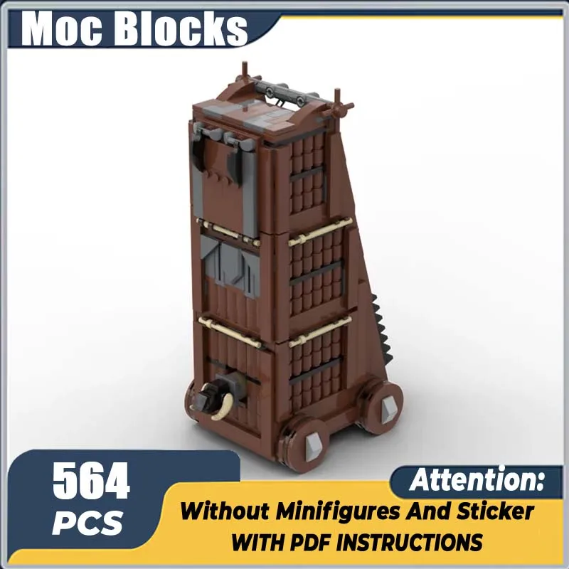 

Medieval Castle Model Moc Building Blocks Medieval Siege Tower Technology Modular Brick DIY Assembly Construction Toy Gifts