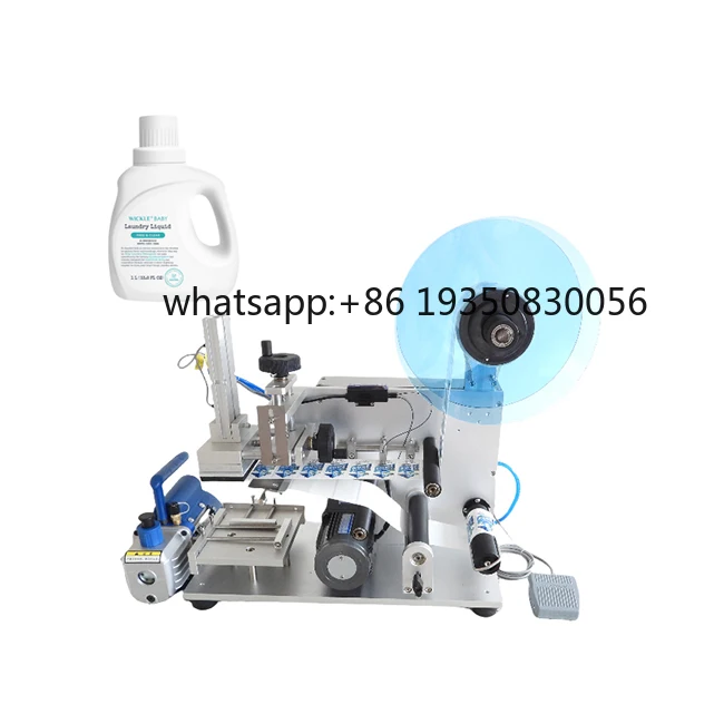Semi-automatic Flat Square Bottle Labeling Machine Plane Beverage Food Square Factory Bottle Labeling Machine
