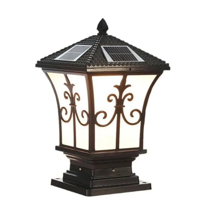 【THANKSGIVING DAY】3X LED Solar Post Light Outdoor Dusk To Dawn Outdoor Solar Lamps Solar Pillar Light LED Exterior Lighting
