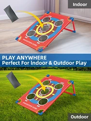 Sac de sable portable pour enfants et parents, cible, jeux de plein air, jeu de fléchettes pliable, jouets de sport, sacs à lancer, planche de jeu
