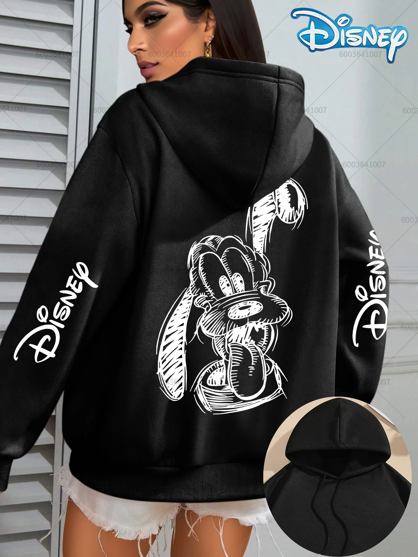 ديزني المرأة بلوتو عصا الشكل الصوف هوديس الرجال القطن هودي البلوز البلوز الخريف الشتاء المعتاد معاطف طويلة الأكمام #1