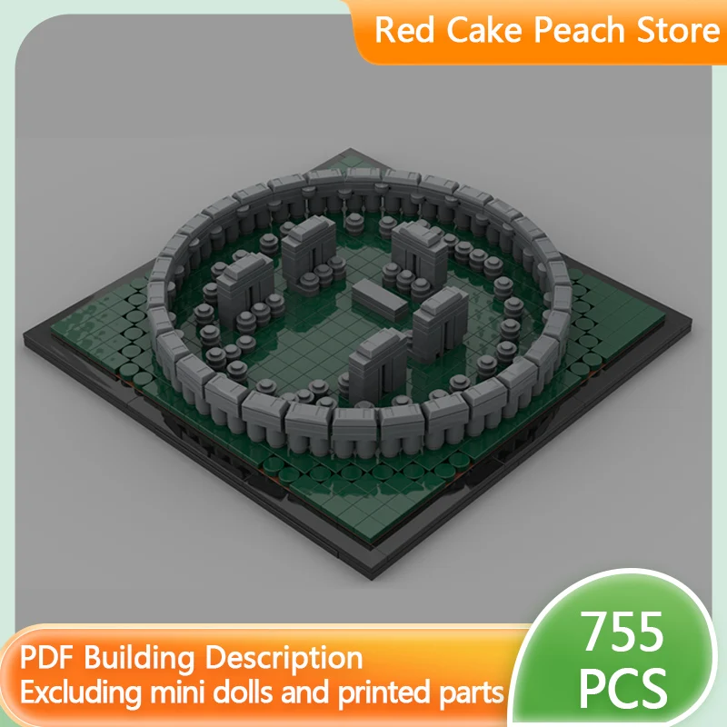 City Street View  Model MOC Building Bricks Stonehenge Architectural Modular Technology Children Holiday Gifts Assemble Toy Suit