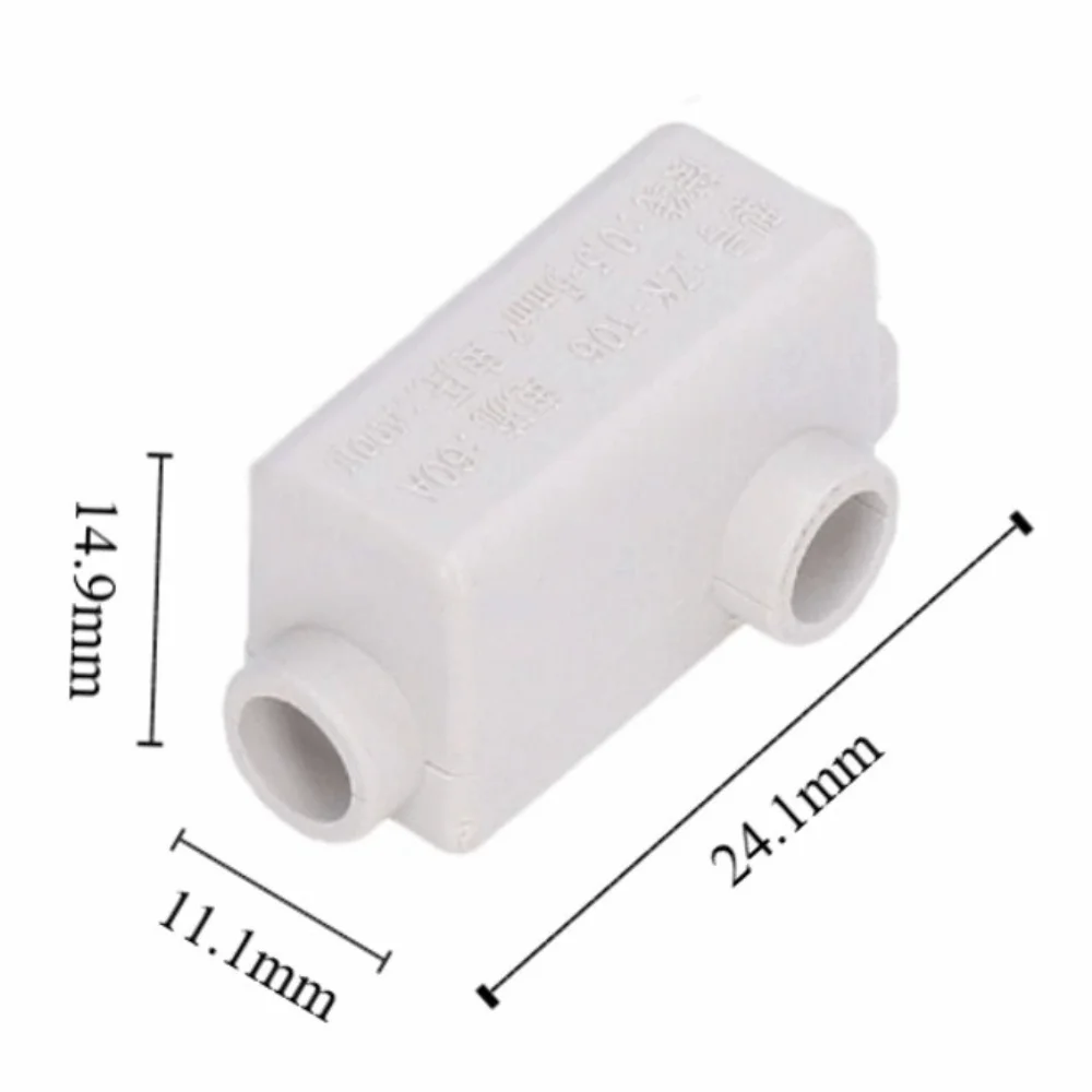 10Pcs ZK T06 Terminal Block Set High Power 1 in 2 Out 3 Way Wire Connector Flire Retardance Wear Resistance T Type Splitter