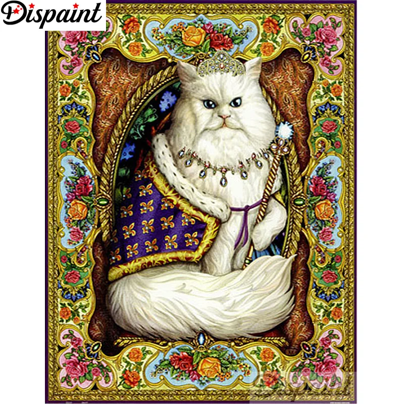 

Dispaint Full Square/Round Drill 5D DIY Diamond Painting "Flower cat" Embroidery Cross Stitch 3D Home Decor A12976