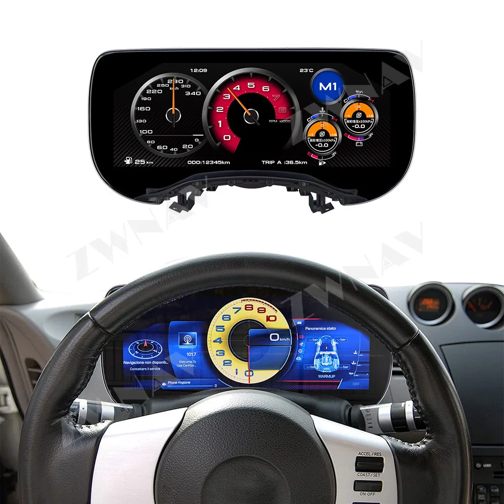 

ZWNAV For 350 370Z 2002-2008 Speedometer Car LCD Digital Cluster Virtual Cockpit Dashboard Instrument Panel