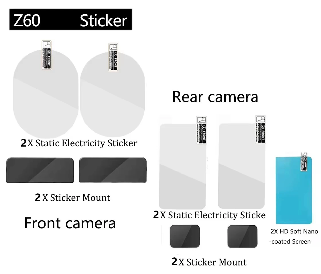 chizhilin Aufkleber für DDPAI Dash Cam Z60 / Z60 PRO / MINI2X, statischer Aufkleber, Aufkleber für Z60 pro HD, weicher, mit einer Nanobeschichtung versehener Bildschirm. – Detail 1