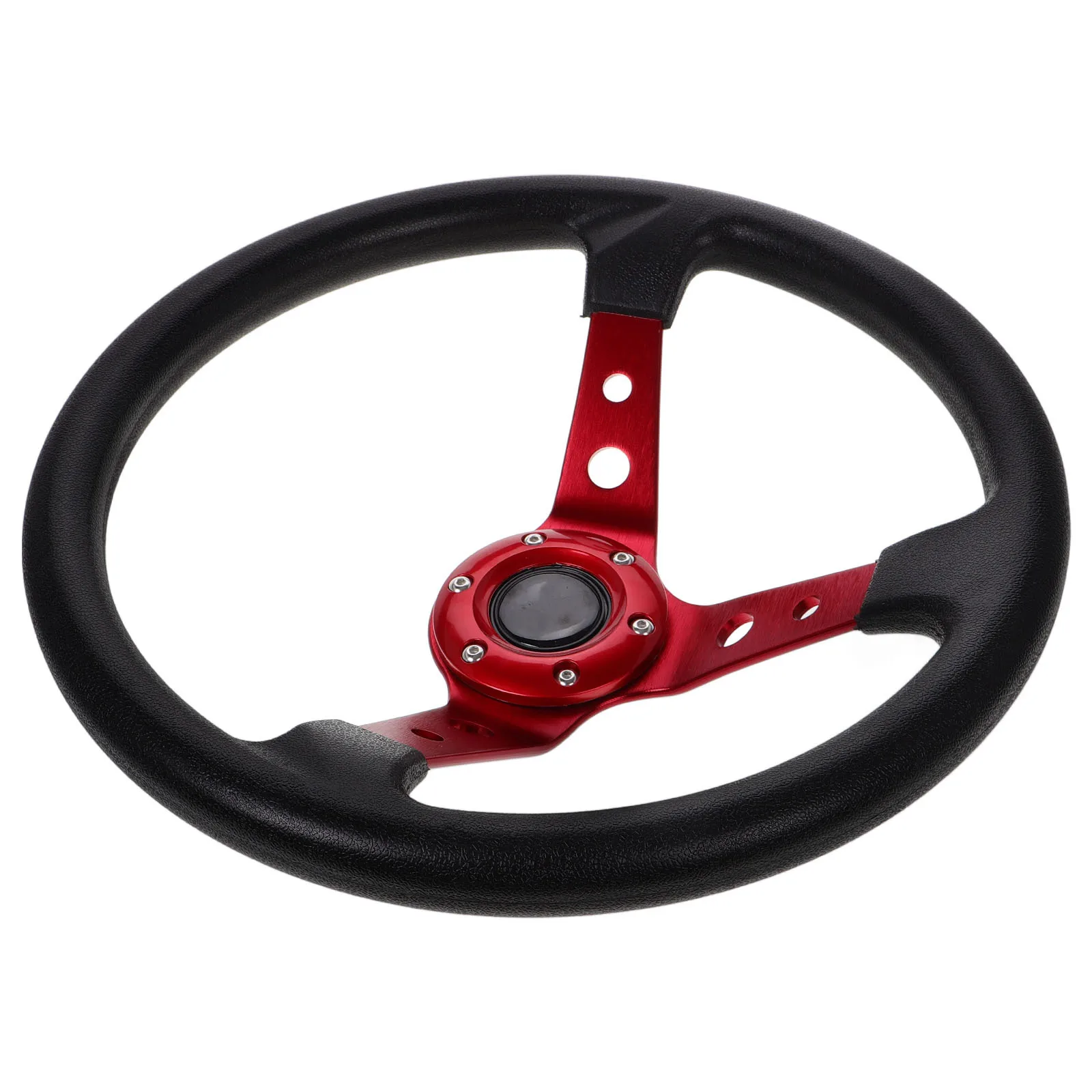 

Universal 14 Inch PU Steering Wheel Racing Concave Design for Car Golf Cart Drifting Racing Steering Wheels Red