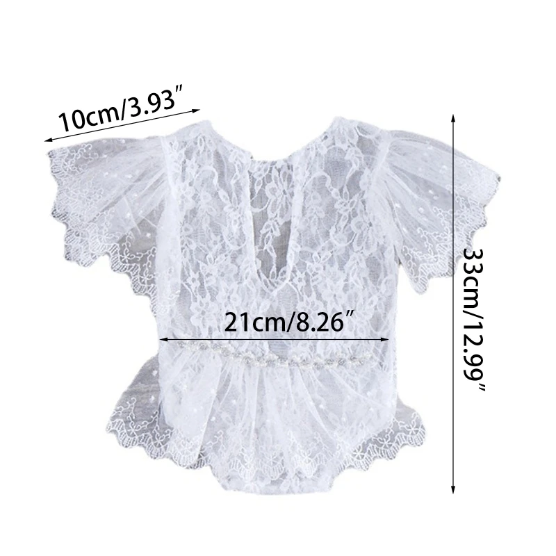 2 шт., детский кружевной комбинезон для фотосъемки новорожденных