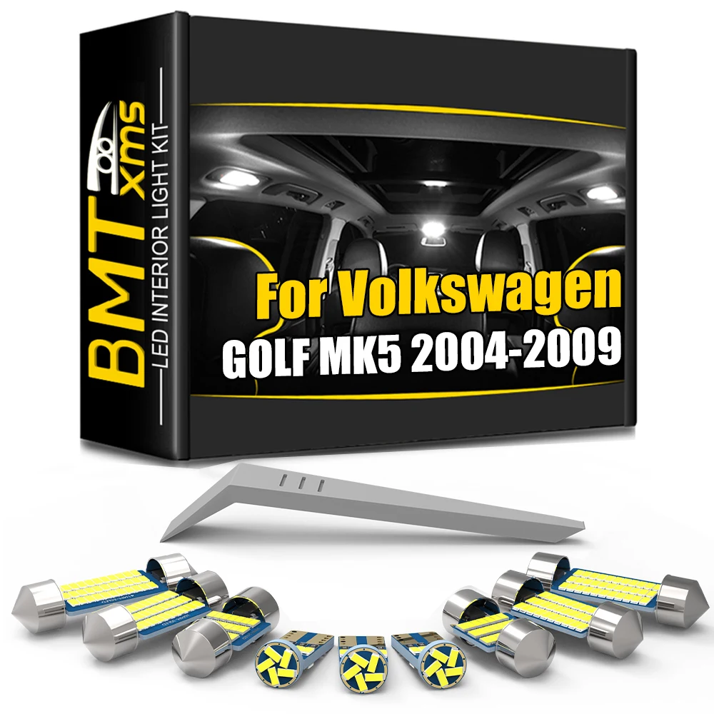 

Комплект светодиодных ламп BMTxms Canbus для салона Volkswagen VW Golf MK5 5 V GTI 2004-2009: потолочные, багажные, подсветка ног