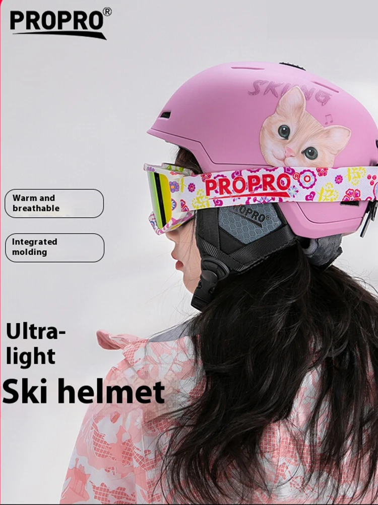 

PROPRO зимний лыжный шлем для сноуборда, полузакрытый противоударный защитный шлем, велосипедный снегоход, лыжный защитный шлем для взрослых и детей