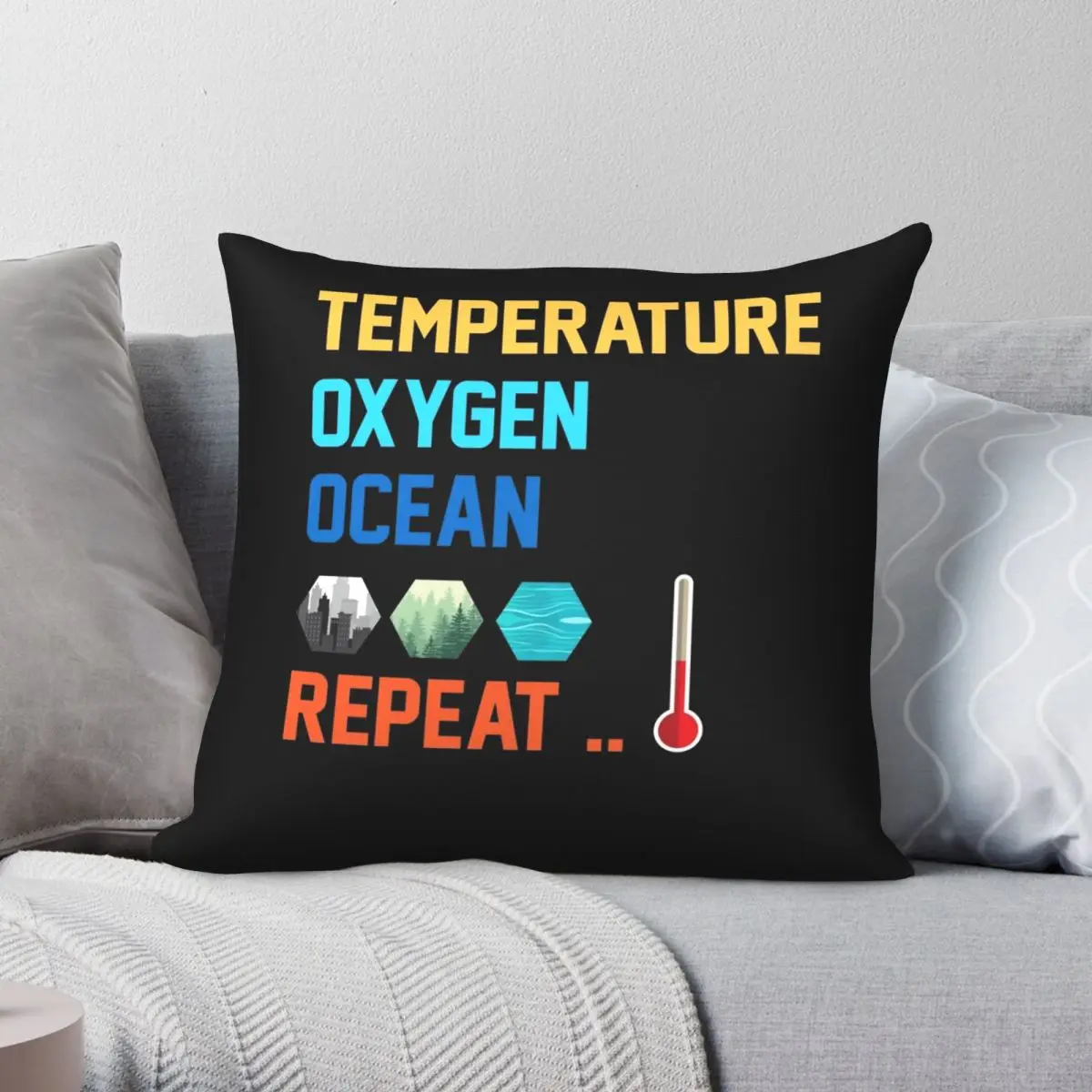 Temperature Oxygen Ocean Repeat Pillowcase Polyester Linen Velvet Printed Zip Decor Throw Pillow Case Room Cushion Case