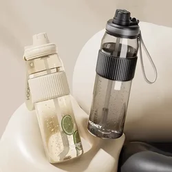 1000ml/750ml High Quality Tritan Material Water Bottle WIth Straw Portable Fashion Durable Outdoor Travel Sport Drinking Bottle