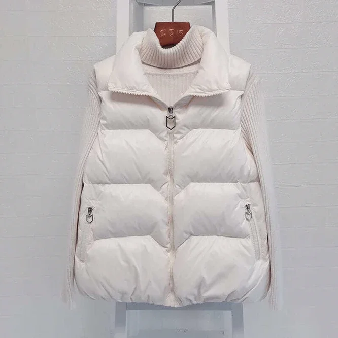 Manteau en coton à col montant pour femme, glaadt coréen, blanc, polyvalent, loisirs, extérieur, fille, automne, hiver, nouveau