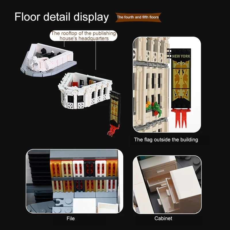 Juego de edificios de casa de hierro plano, 4500 Uds., 12 figuras, arquitectura de apartamento urbano, conjunto de bloques de construcción Modular, modelo, juguetes de regalo