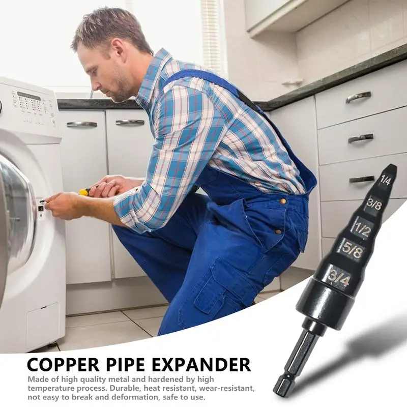 Imagem -03 - Expansor de Tubo de Cobre de ar Condicionado Swaging Broca Grupo em Expansor de Tubo de Swage Ferramentas de Tubulação de Cobre Macio