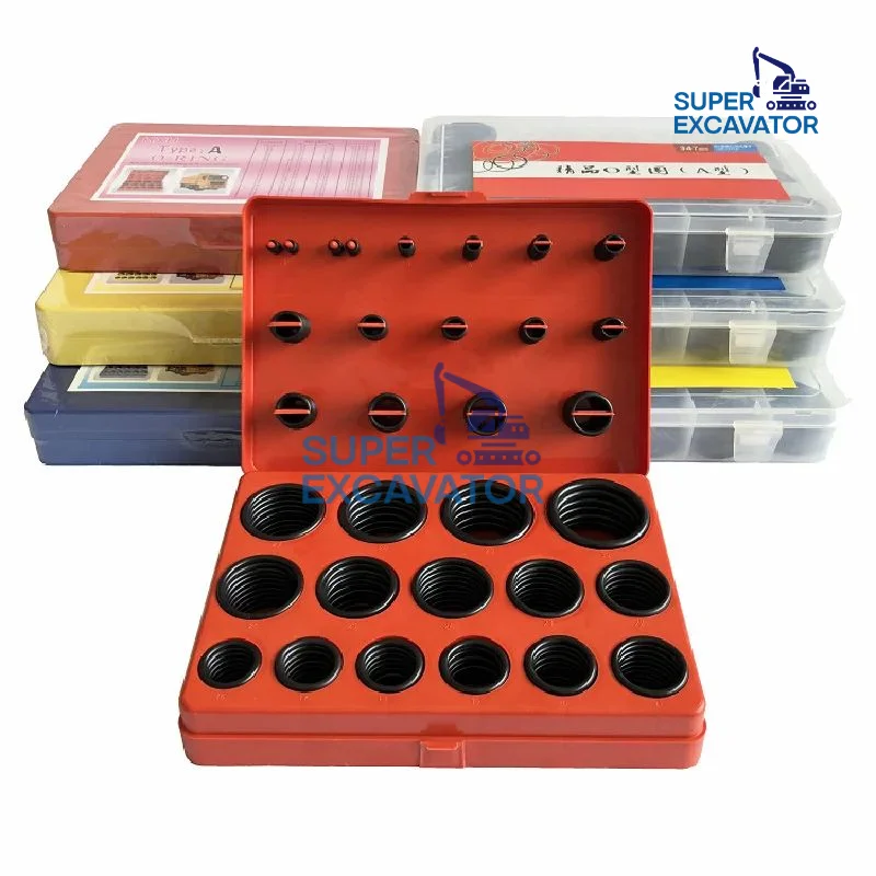 High Pressure O-Ring Kit 382 386 407 419 pcs Silicon NBR FKM nbr o ring Seal Box Oring Assortment Excavator Hydraulic ORing Kit