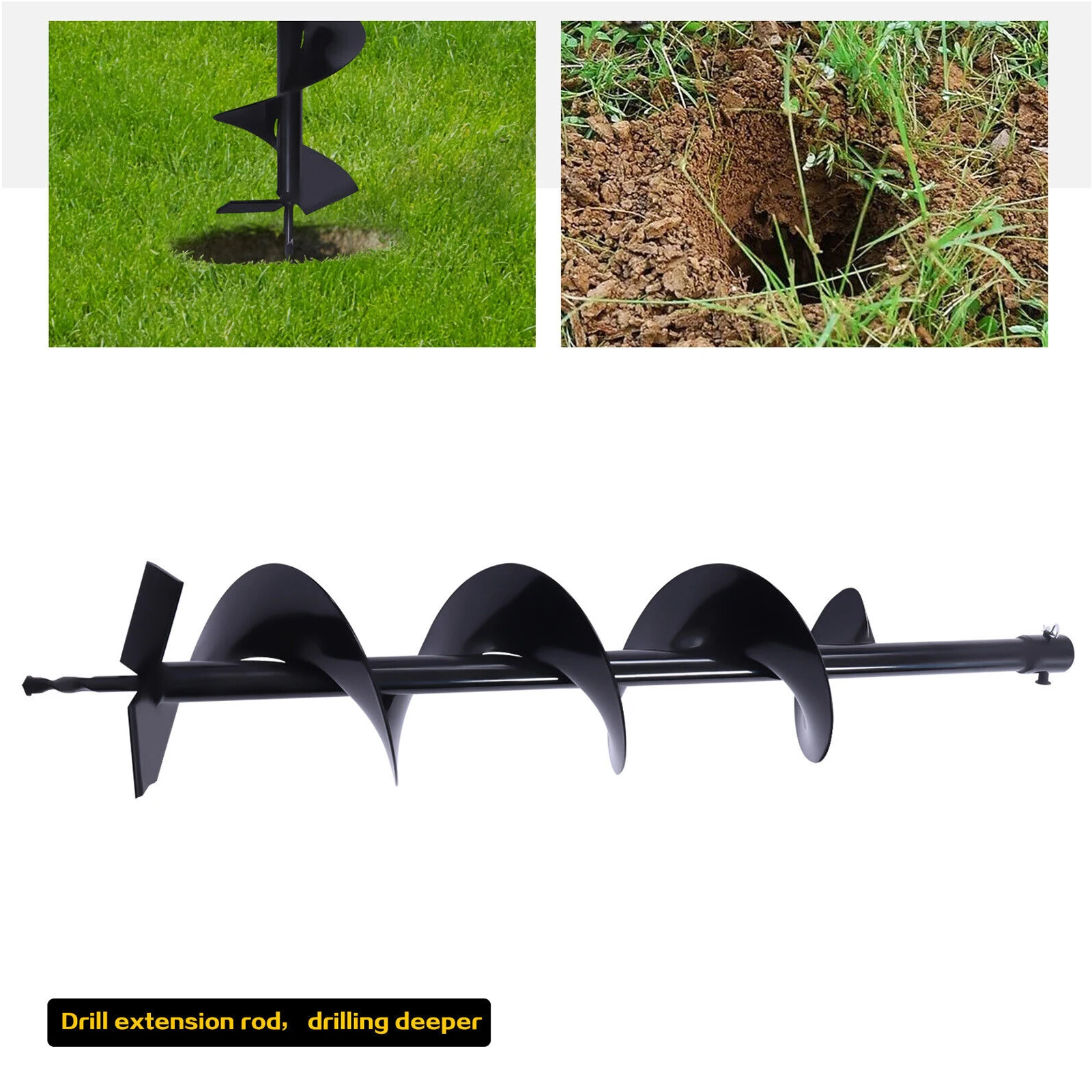 전기식 포스트 홀 디거 1500W 굴착 드릴 4인치 정원용 구덩이 굴착 나선형 드릴