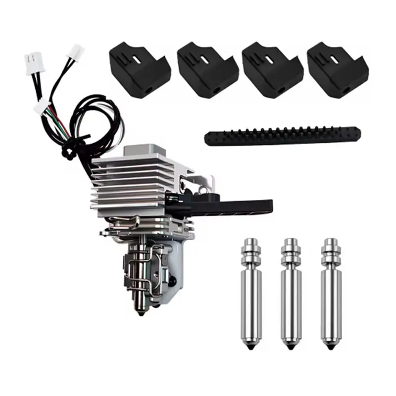 Popular Style For Anycubic Kobra X Zirconia Heat Sink Nozzle 0.4Mm W/Extra 3PK Nozzles 0.4Mm, 4 Sleeves, 1 Brush Hotend