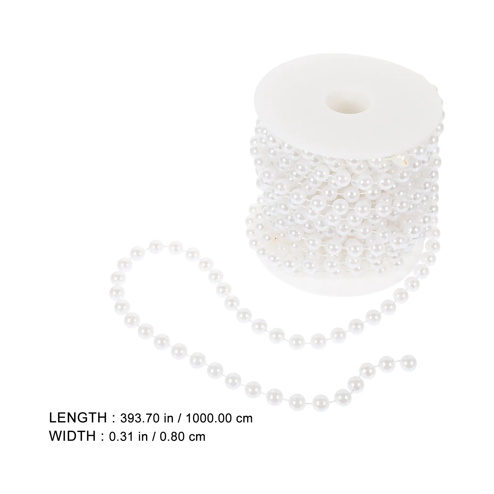 1 Roll Smooth Premium ABS Pearl Beads Bead Curtain String Door Bead Decor for Tailor Shop Mall Bedroom Christmas Tree Tablecloth