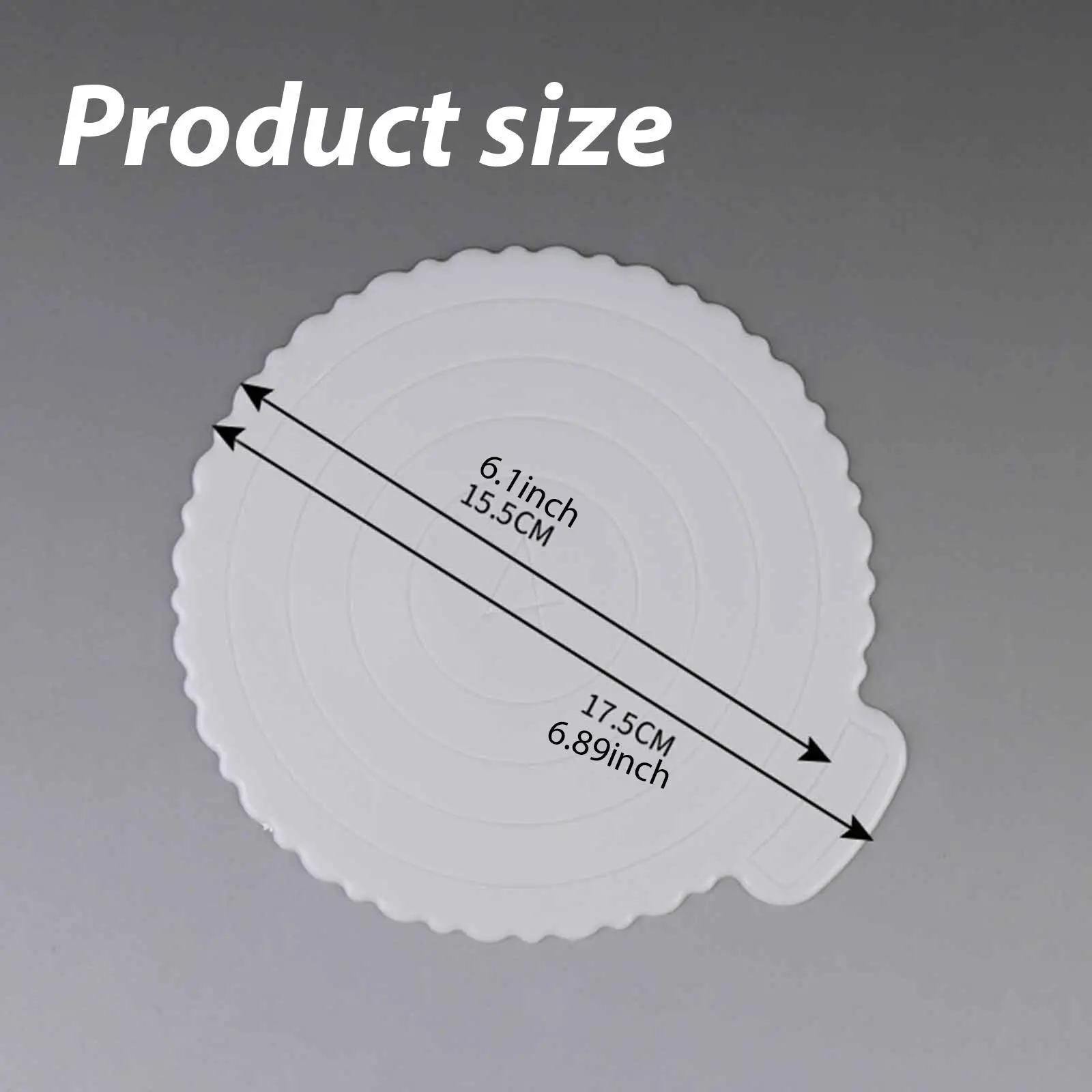 Sturdy Round Cake Board with Handle ABS Serving Plate for Engagement Pies Pizza Baking