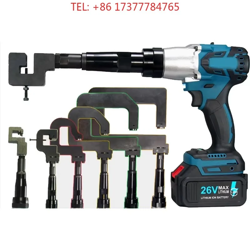Construction Angled Steel Channel Puncher Electric-Hydraulic  Punching Machine Photovoltaic Iron Chamfering Tool