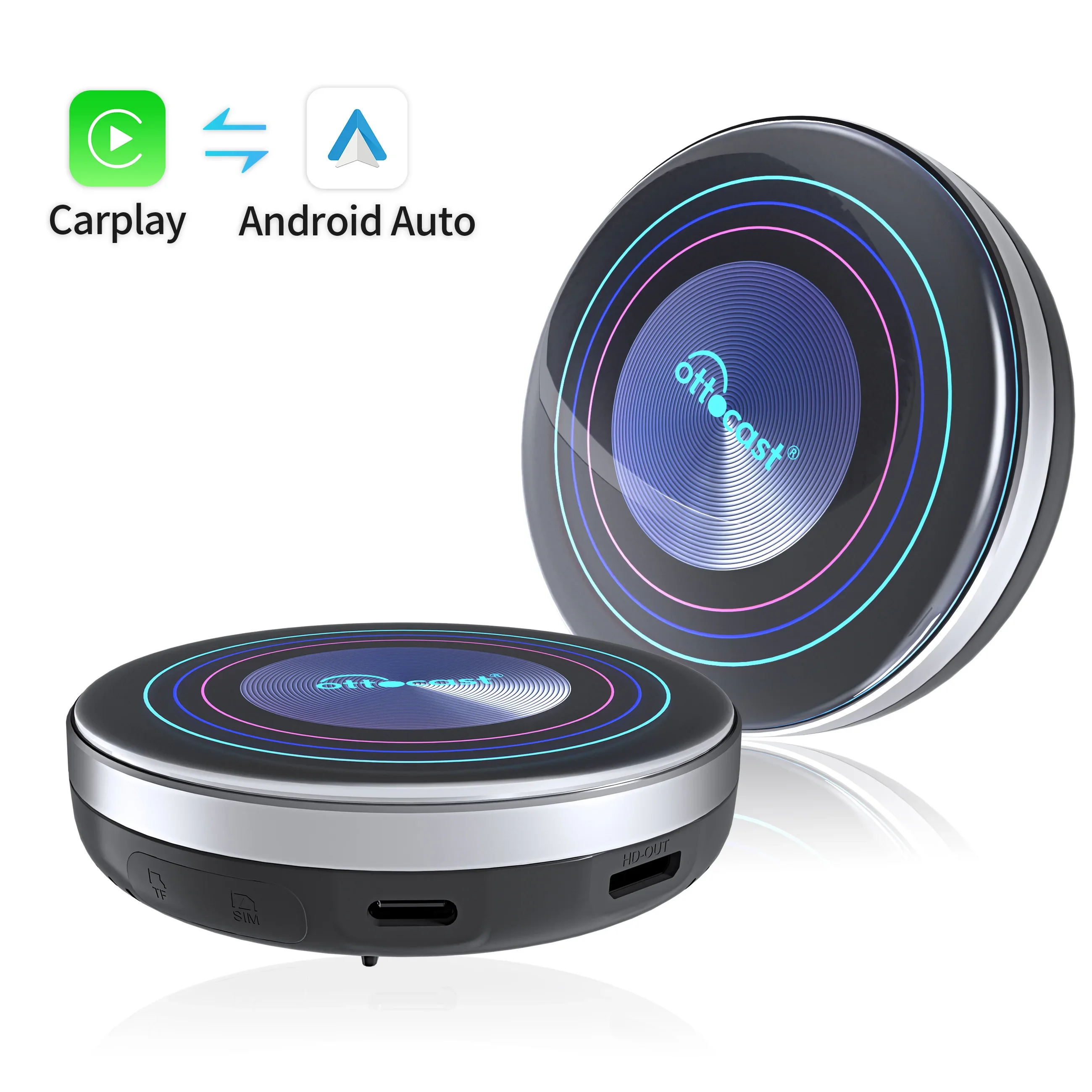 Ottocast New AiBox Carplay Smart Ai Android Box Car Wireless Carplay and Android Auto for Bw Cars Media Plug and Play