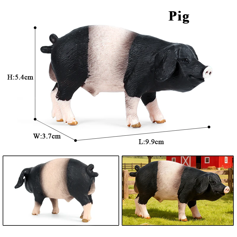 Oenux Geflügel Nutztiere Modell Simulation Schwein Schweine Sau Stachelschwein Wildschwein Actionfiguren Figur Schönes pädagogisches Kinderspielzeug – Detail 5