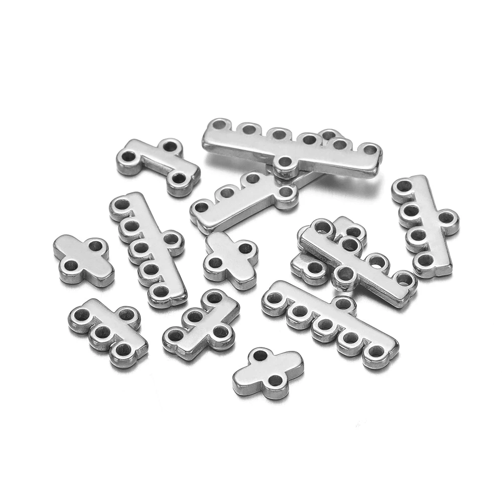 20pcs Stainless Steel Multilayer Layer Clasp Bails Chains Connectors for DIY Jewelry Necklaces Earring Accessories Making Crafts