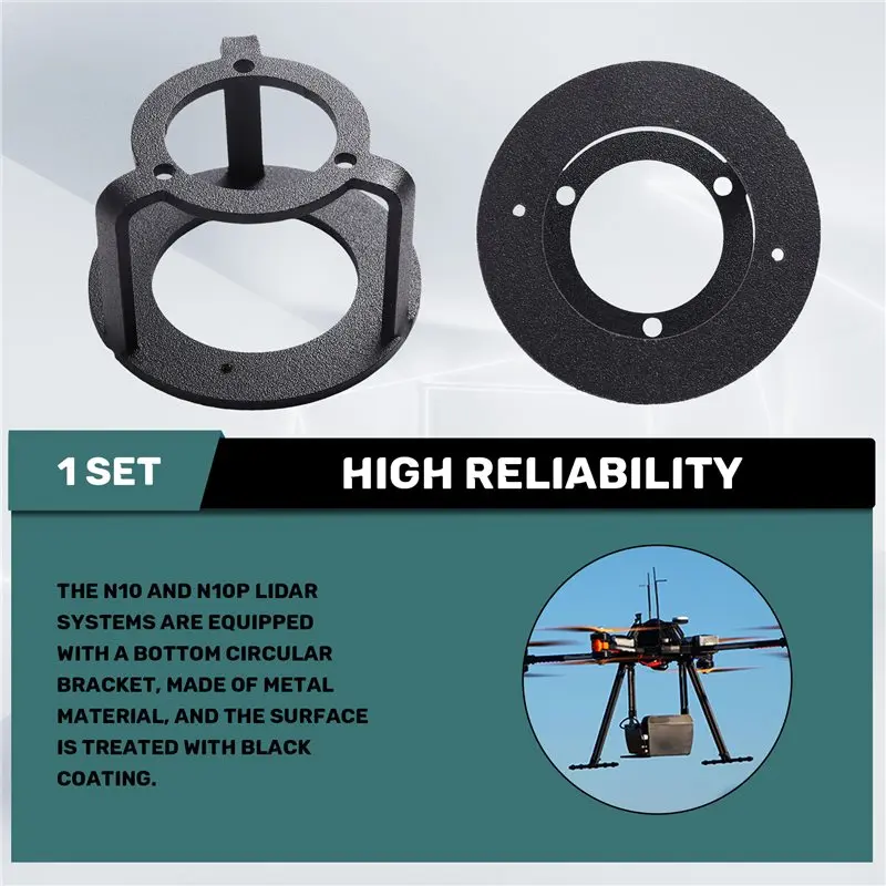 New Design~ N10 And N10P Lidar Support Bottom Circular Metal Black Sprayed Finish Base Plate