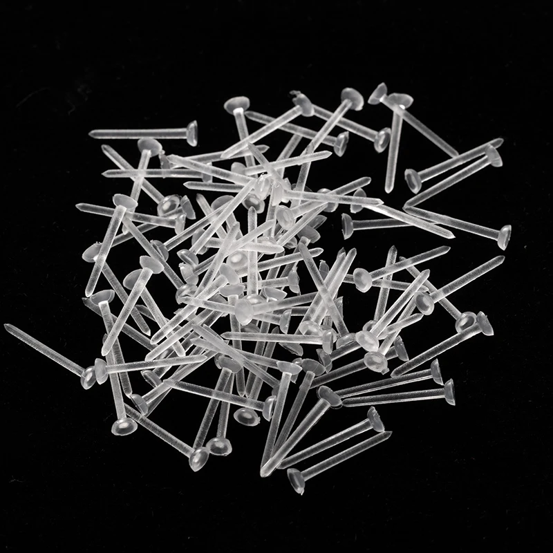 500pcs 3/4/5mm Earring Pin Post Nuts Stud Earrings Back Stoppers Ear clip Rubber Pad Earrings jewelry Findings Plastic Pins