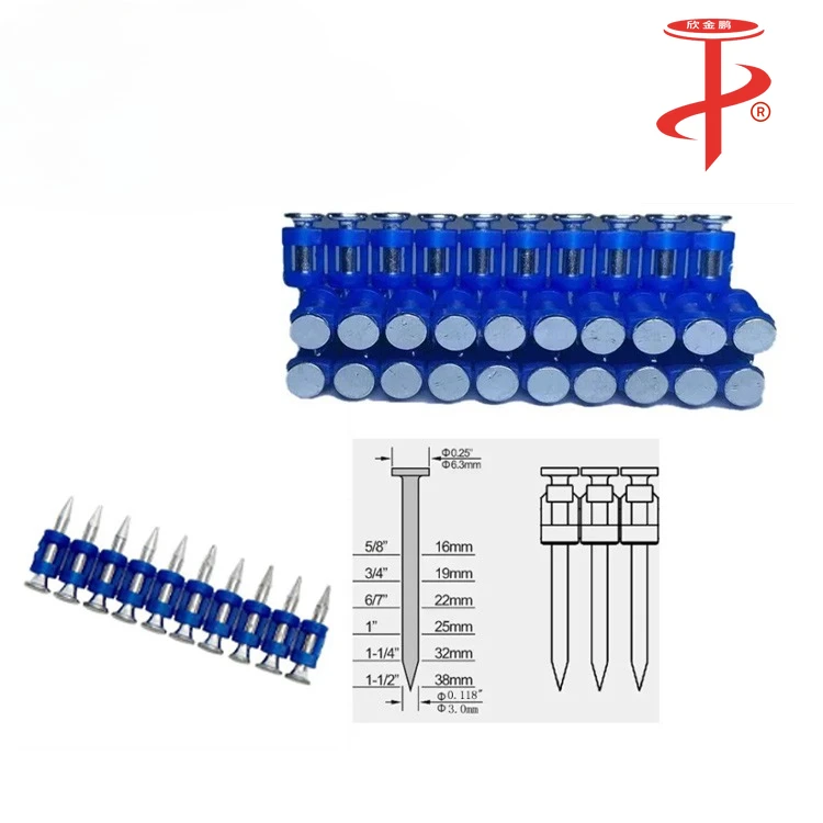 

Concrete Nail Round Steel Cement Framing Gas Nails for Aluminium and Board Al-Alloy Window Fastening Construction Concrete Wall