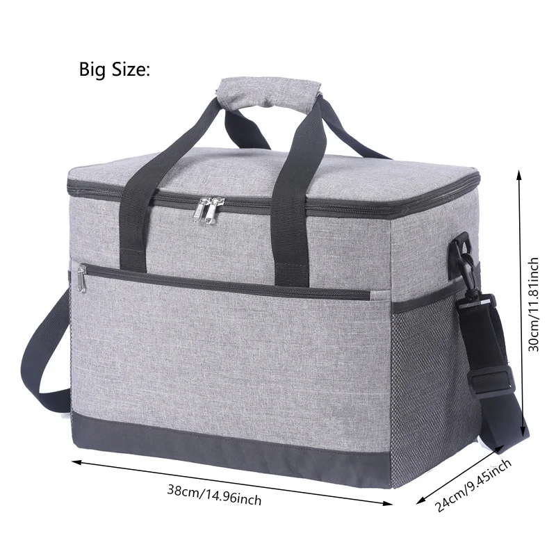 Fashion Large Capacity Leakproof Lunch Cooler Bags for Women Men Outdoor Travel Picnic Thermal Insulation Bag Box