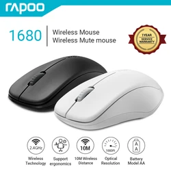 RAPOO 1680 Wireless Mouse Ergonomic Mouse 1000 DPI Silent 3 Buttons For MacBook Cuomputer PC Tablet Laptop Mice Quiet 2.4G Mouse