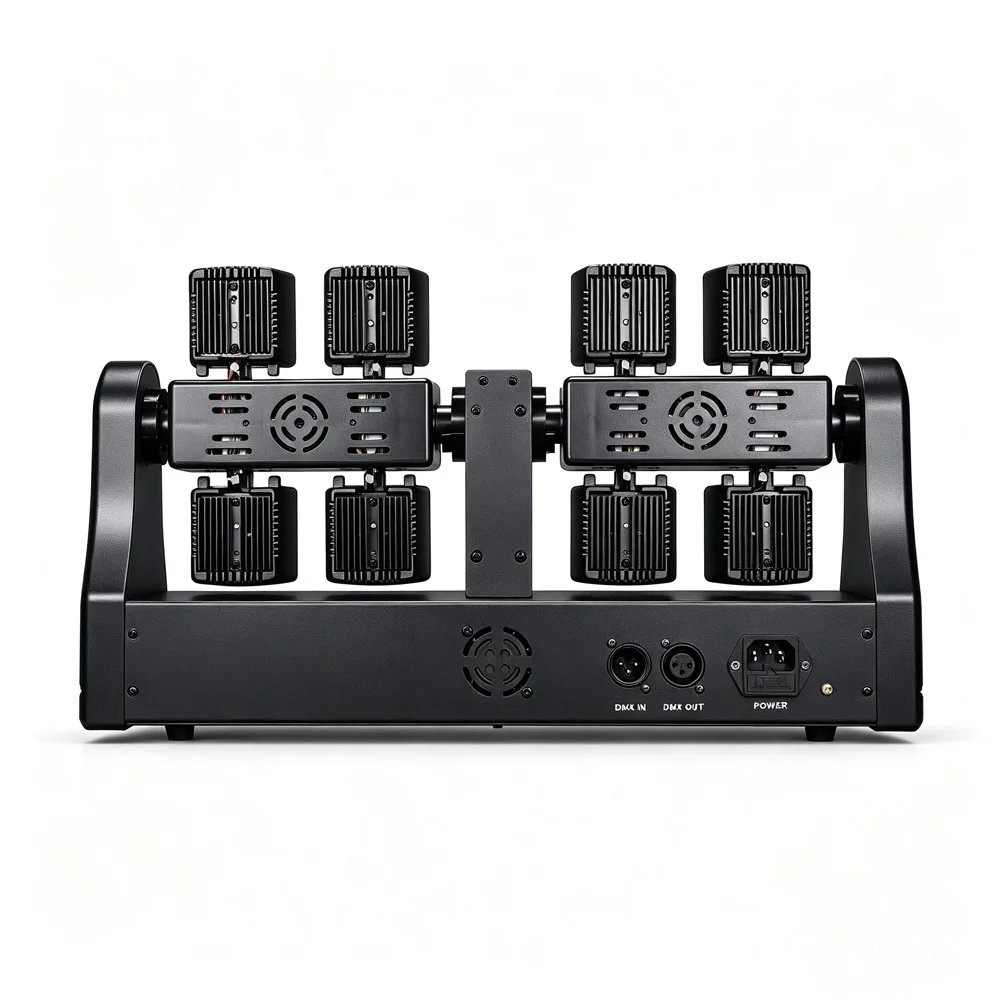 LED 8x10W RGBW 4in1 Beam + Magic Ball + Golden / Cold White Strobe + RG Laser + Pattern 5in1 Effect Stage Lighting For Party Clu
