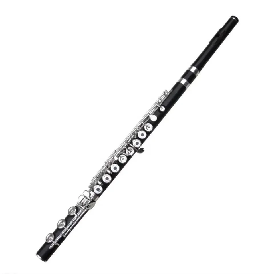 

Chinese Flute Manufacture High Quality Silver Plated Key Wood Flute