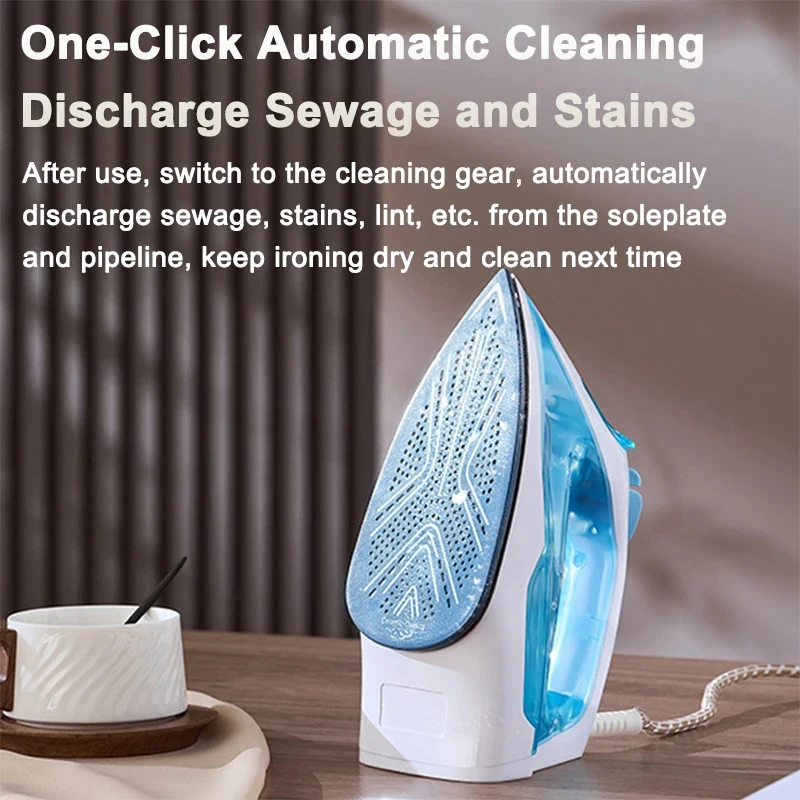 Handheld Garment Steamer Soleplate Electric Mini Portable Travel Wet&Dry Clothes Fabric Steam Ironing Machine Wrinkle Removal