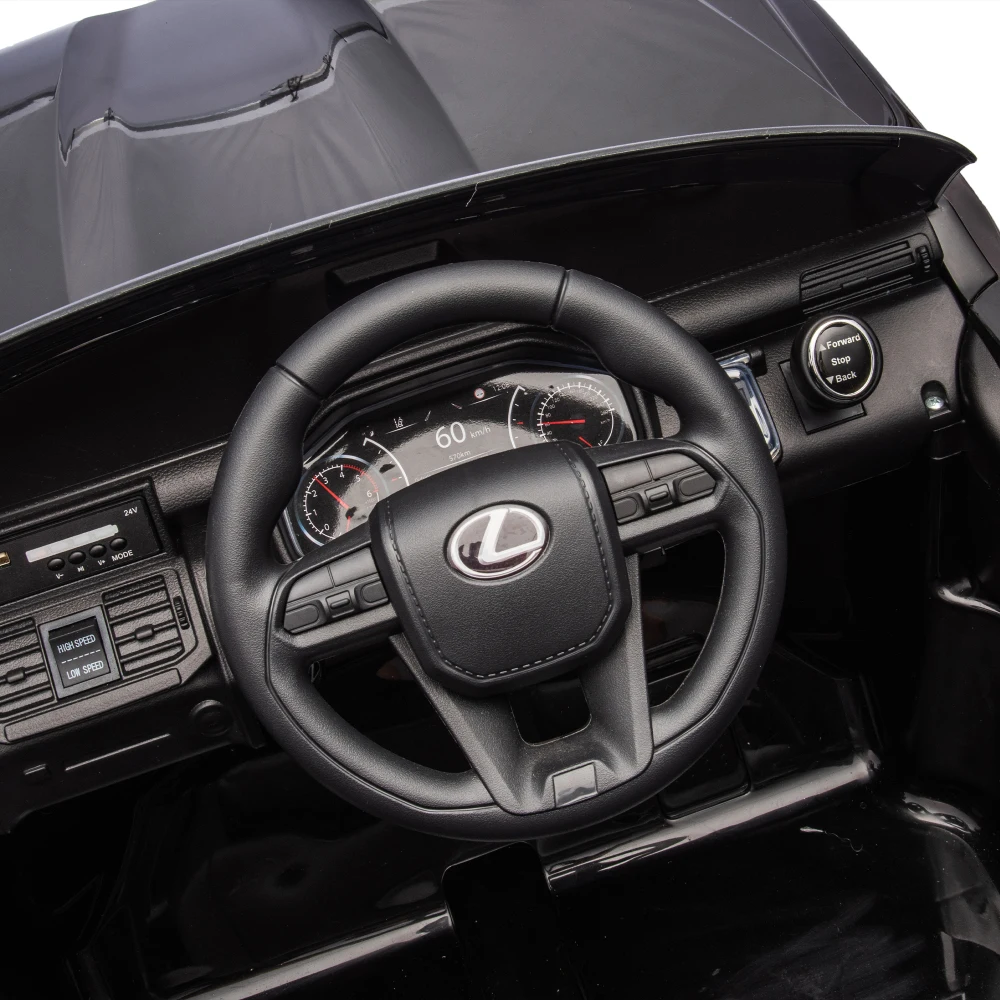 Auto Eléctrico para Niños de 24V con Dos Asientos y Control Parental, Ancho del Asiento 20 Pulgadas, Bluetooth, Música MP3, Velocidades de 1.86-3.11 MPH