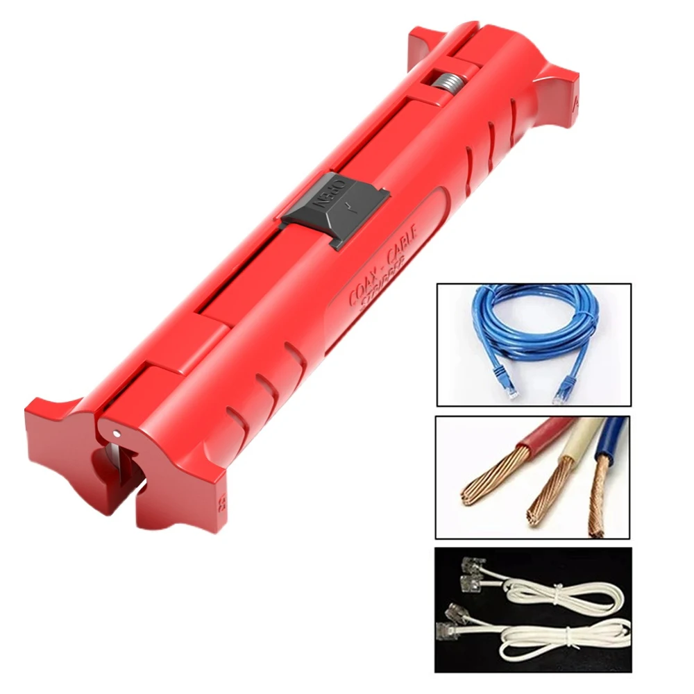 Multi-function Electric Wire Stripper Pen Cutter Rotary Coaxial Cutter Stripping Machine Pliers For Cable Puller Hand Tool