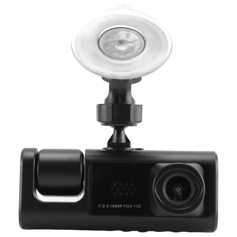 2X 3 Camera Lens Car DVR 3-Channel Dash Cam HD 1080P Front And Rear Inside Dashcam Video Recorder Night Vision