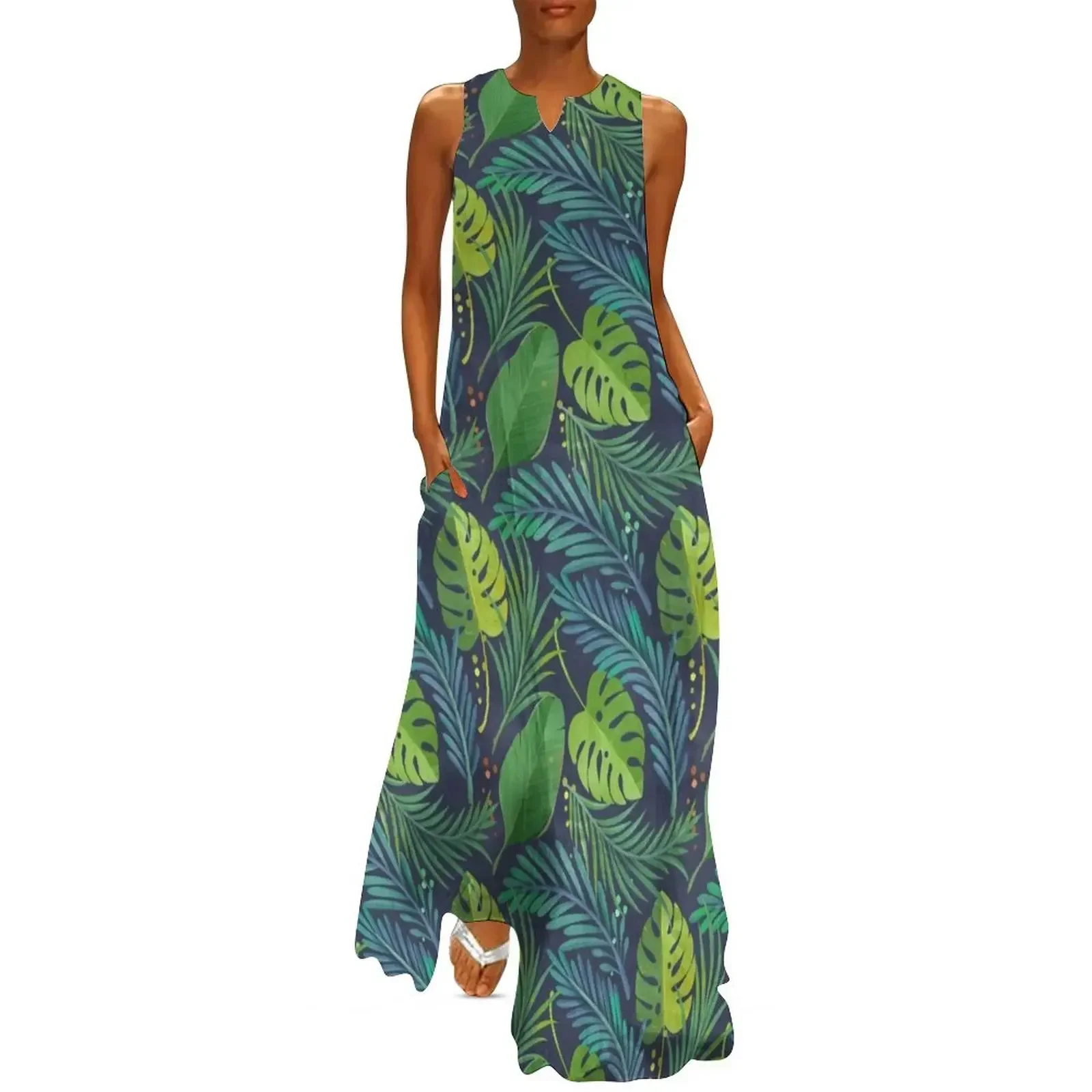

Rain Forest Long Dress women's summer jumpsuit womens dress Long dress woman women's luxury party